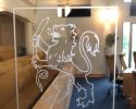 Etched Glass folie logo